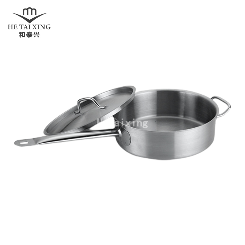Stainless Steel Frying Pot With Helper Handle Oven- and broiler-safe