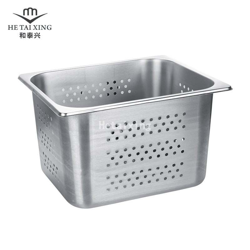 Perforated US Gastronorm Pan 1/2 200mm Deep for Stainless Steel Kitchen Accessories